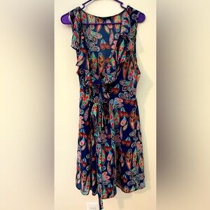BCNU Ruffled Sleeveless Wrap Dress